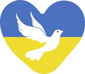 Symbol of peace, dove bird