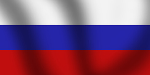 Russia Waving Flag Background with Bright Colors