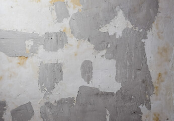 Background texture, wall during renovation, putty painting and whitewashing.