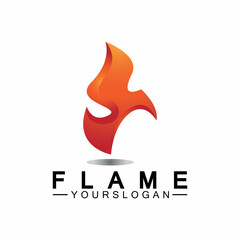 Fire Flame Logo design vector template