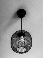 black and white ceiling lamp