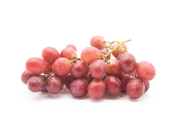 Bunch of red grapes isolated on background.
