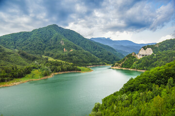 Fototapeta na wymiar lake in the mountains landscape