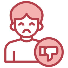 BAD red line icon,linear,outline,graphic,illustration