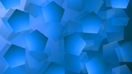 Blue color abstract polygonal background banner. Fictional and modern technology background.