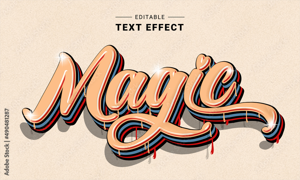 Fototapete editable text style effect - graffiti text style theme.