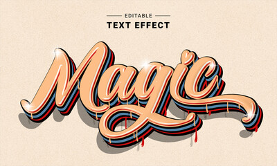 Editable text style effect - Graffiti text style theme. - obrazy, fototapety, plakaty