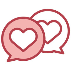 SPEECH BUBBLE red line icon,linear,outline,graphic,illustration