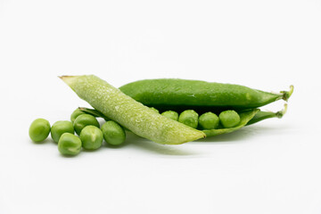 peas vegetable isolated on white background.