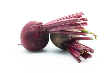Fresh beet isolated on white background with clipping path