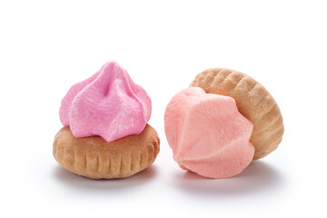 sweet biscuits isolated on white background