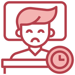 SLEEP DISORDER red line icon,linear,outline,graphic,illustration