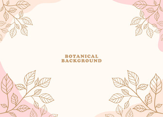 hand drawn nature botanical background