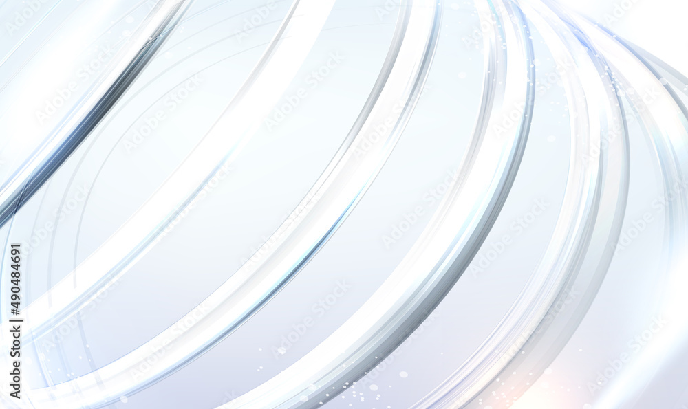 Poster white gray abstract background with futurisctic and modern concept. abstract 3d white gray curved li