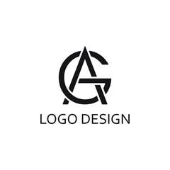 modern letter ag logo design template