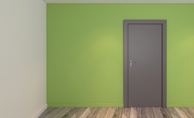 Office interior design in whire color. 3D rendering.
