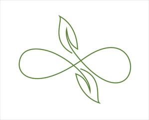 logo, symbol, icon, leaves, garden, garden, dacha, seedling, greenery, grow, greenhouse, sprout, eco, farm, ecology, charging, current, wire, electricity, socket, isolated, emblem, infinity, bio, plan