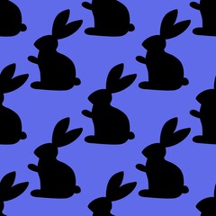 Kids seamless rabbits pattern for fabrics and textiles and packaging and gifts and cards and linens