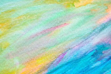 Abstract Hand painted Watercolor Colorful wet background on paper. Watercolor texture for creative wallpaper or design art work. Pastel colors