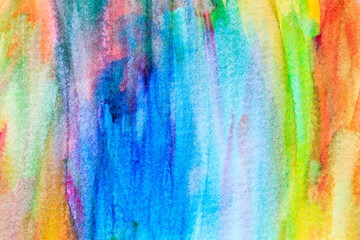 Abstract Hand painted Watercolor Colorful wet background on paper. Watercolor texture for creative wallpaper or design art work. Pastel colors