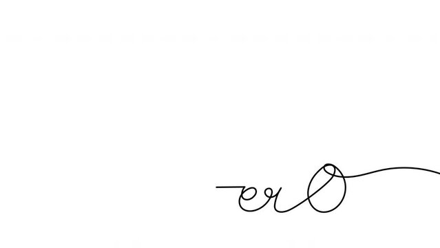 Easter continuous line art animation