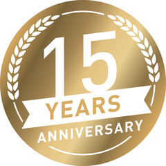 Button 15 years anniversary
