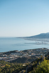 view of the city from the top of the hill