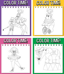 Fototapeta na wymiar Colouring worksheet for student