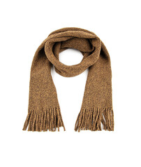 Brown scarf on a white background.