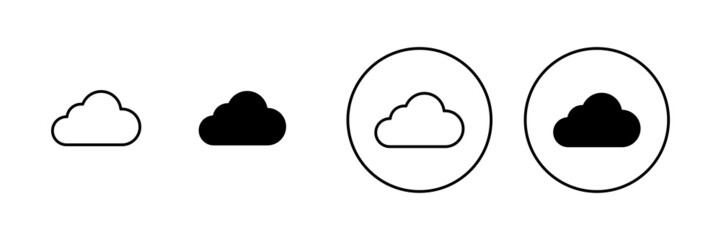 Cloud icons set. cloud sign and symbol