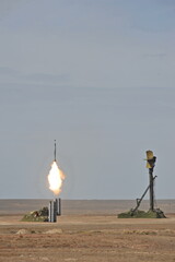 Almaty region / Kazakhstan - 09.28.2011 : Ammunition testing. Military exercises of the rocket forces of Kazakhstan