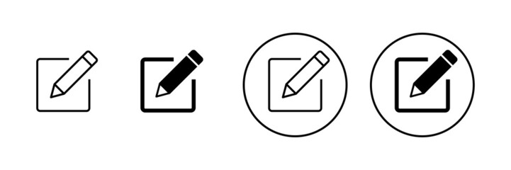 Edit icons set. edit document sign and symbol. edit text icon. pencil. sign up