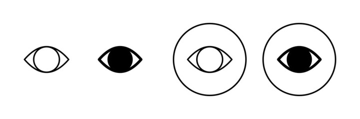 Eye icons set. Eye sign and symbol. Look and Vision icon.