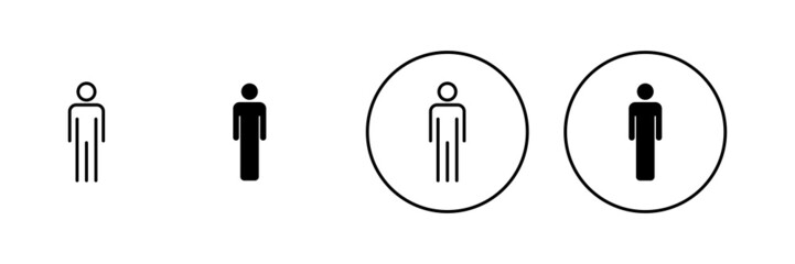 Man icons set. male sign and symbol. human symbol