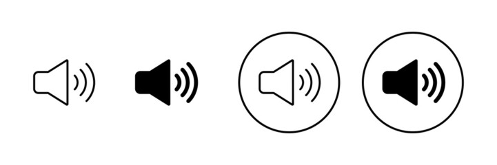 Speaker icons set. volume sign and symbol. loudspeaker icon. sound symbol