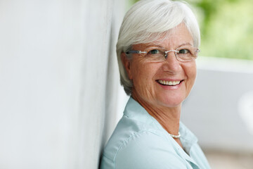 Fototapeta na wymiar Inhale confidence, exhale doubt. Portrait of a senior woman smiling at the camera.
