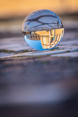 Cathedral of Maria Santissima delle Vittorie inside a Lensball, Piazza Armerina, Enna, Sicily, Italy, Europe