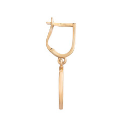 Yellow Gold fashion Diamond Earrings Isolated on White Background