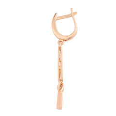 Yellow Gold fashion Diamond Earrings Isolated on White Background