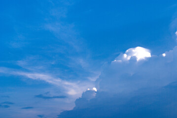 clouds in the blue sky