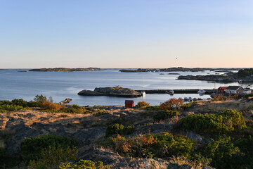 Typical scandinavian coast side on the Swedish island of Koster