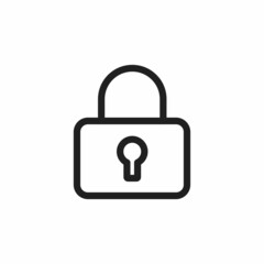 Padlock Icon. Padlock flat style isolated on a white background - stock vector.