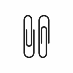 Paper Clip Icon. Paper Clip flat style isolated on a white background - stock vector.