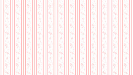 おしゃれなピンクのラインと唐草パターン