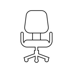Office chair icon in line style