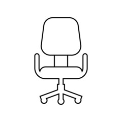 Office chair icon in line style