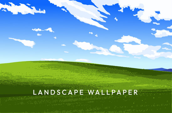 Nature grassland Windows xp wallpaper Landscape design 