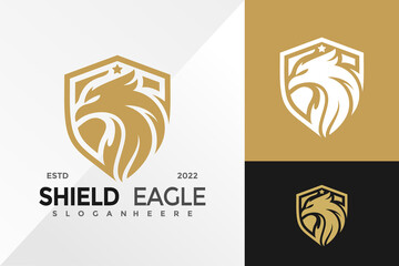 Shield Eagle Logo Design Vector illustration template