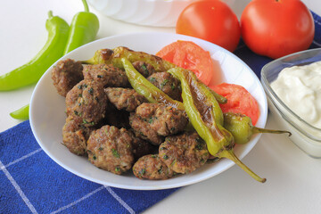 Traditional Turkish food; Turkish meatballs, Turkish name; Akcaabat kofte)