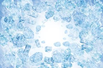 Poster ice splashing background © Thongden_studio